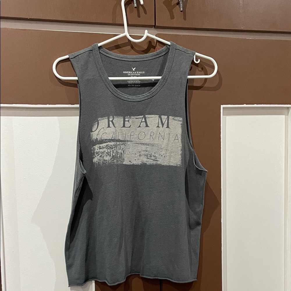 American Eagle Outfitters Gray Muscle Tee